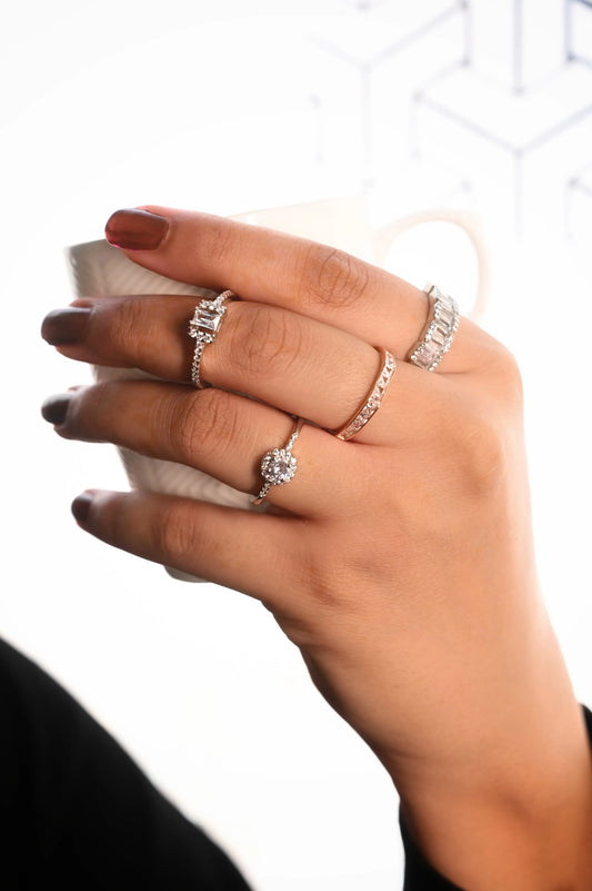 Silver Halo Bliss Ring