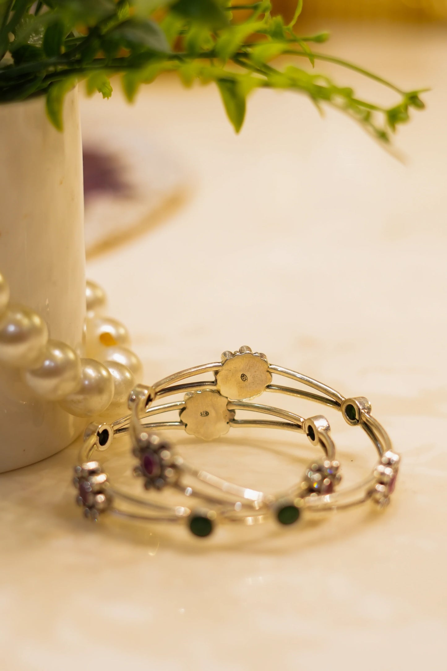 Celestial Multistone Double Layered Bangle