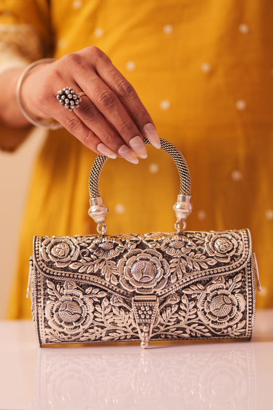 Virasat Intricate Handcrafted Floral Purse