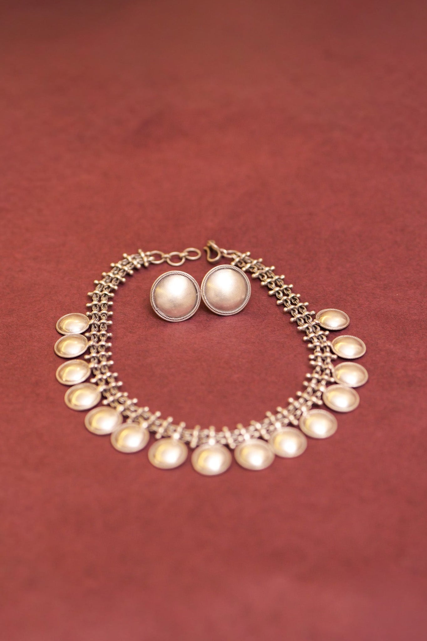 Anokhi Vintage Coin Silver Necklace Set