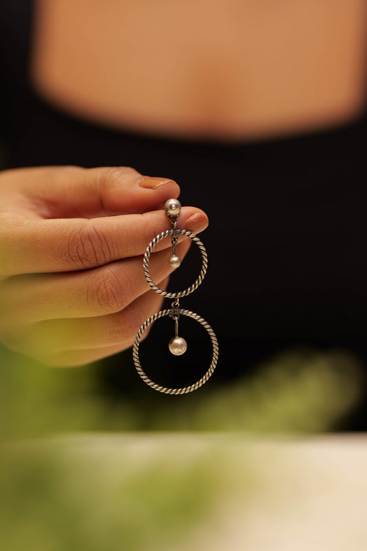 Anaya Dual Hoop Beads Earrings