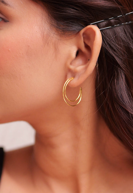 Aadhya Moon Curve Hoops