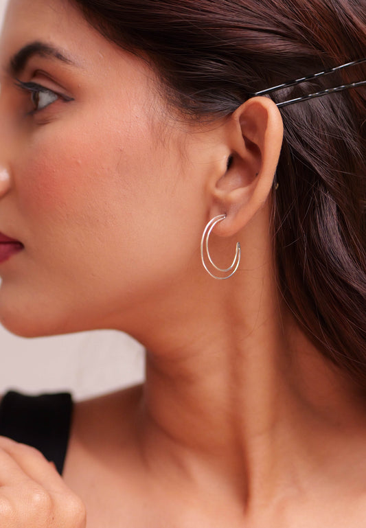 Aadhya Moon Curve Hoops