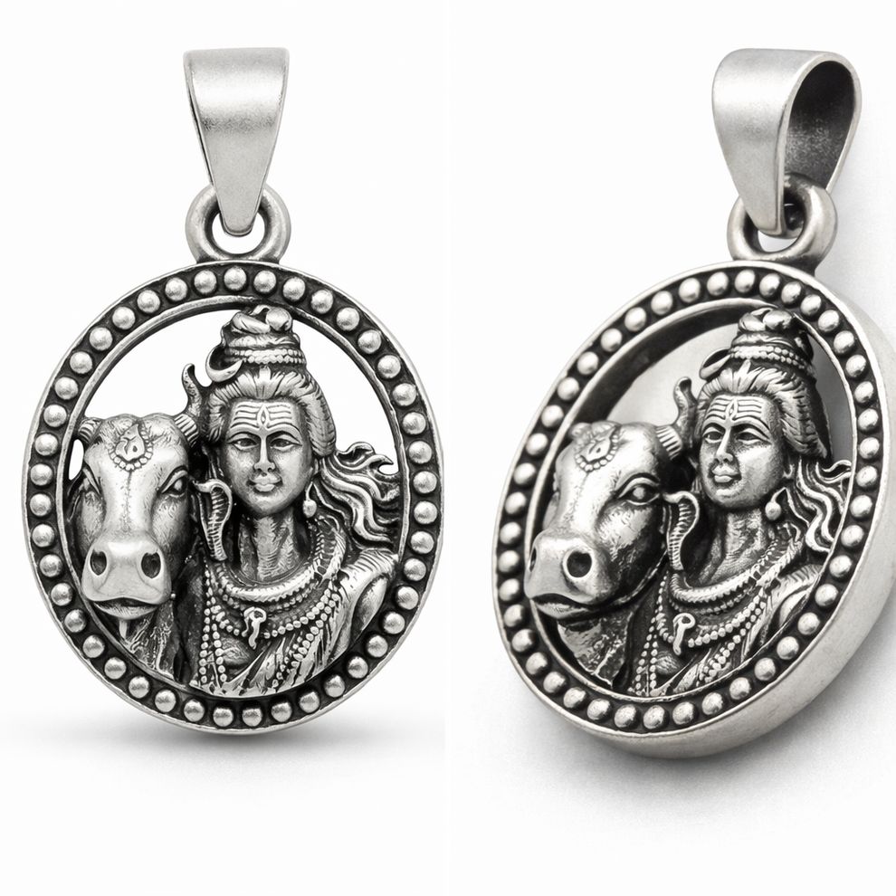 Lord Shiva Nandi Divine Pendant