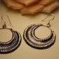 Rustic Half-Moon Textured Hoops