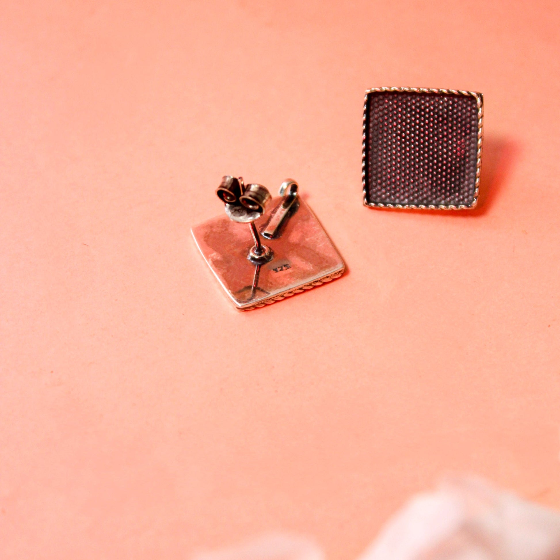 Aadhya Embossed Square Stud Earring

