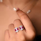 Silver Ruby Glint Ring