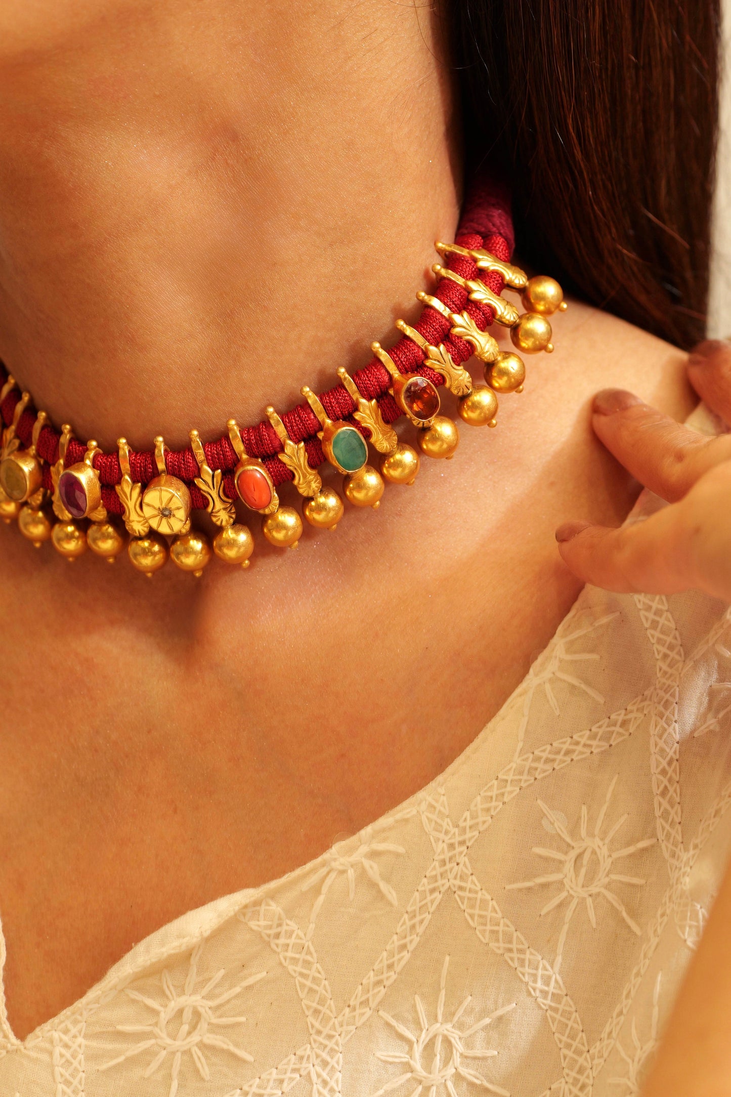 Anokhi Navratna Bead Choker