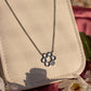Silver Crystal Honeycomb Necklace