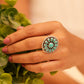 Anokhi Intricate Floral Turquoise Ring