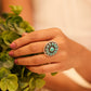 Anokhi Intricate Floral Turquoise Ring