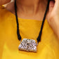 Aadhya Timeless Chitai Purse Necklace (Black Dori)