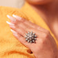 Mishi Flower Detailing Embossed Ring