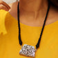 Aadhya Timeless Chitai Purse Necklace (Black Dori)