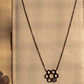Silver Crystal Honeycomb Necklace
