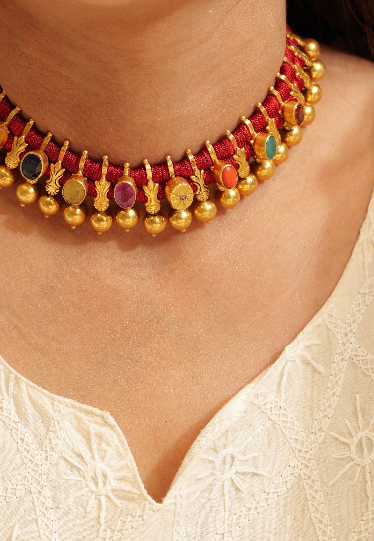 Anokhi Navratna Bead Choker