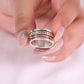 Beaded Stripe Fluid Ring