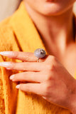 Anokhi Floral Ghungri Dome Ring - 92.5 Oxidized Silver Statement Ring