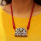 Aadhya Timeless Chitai Purse Necklace (Maroon Dori)