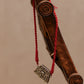 Aadhya Timeless Chitai Purse Necklace (Maroon Dori)