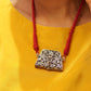Aadhya Timeless Chitai Purse Necklace (Maroon Dori)