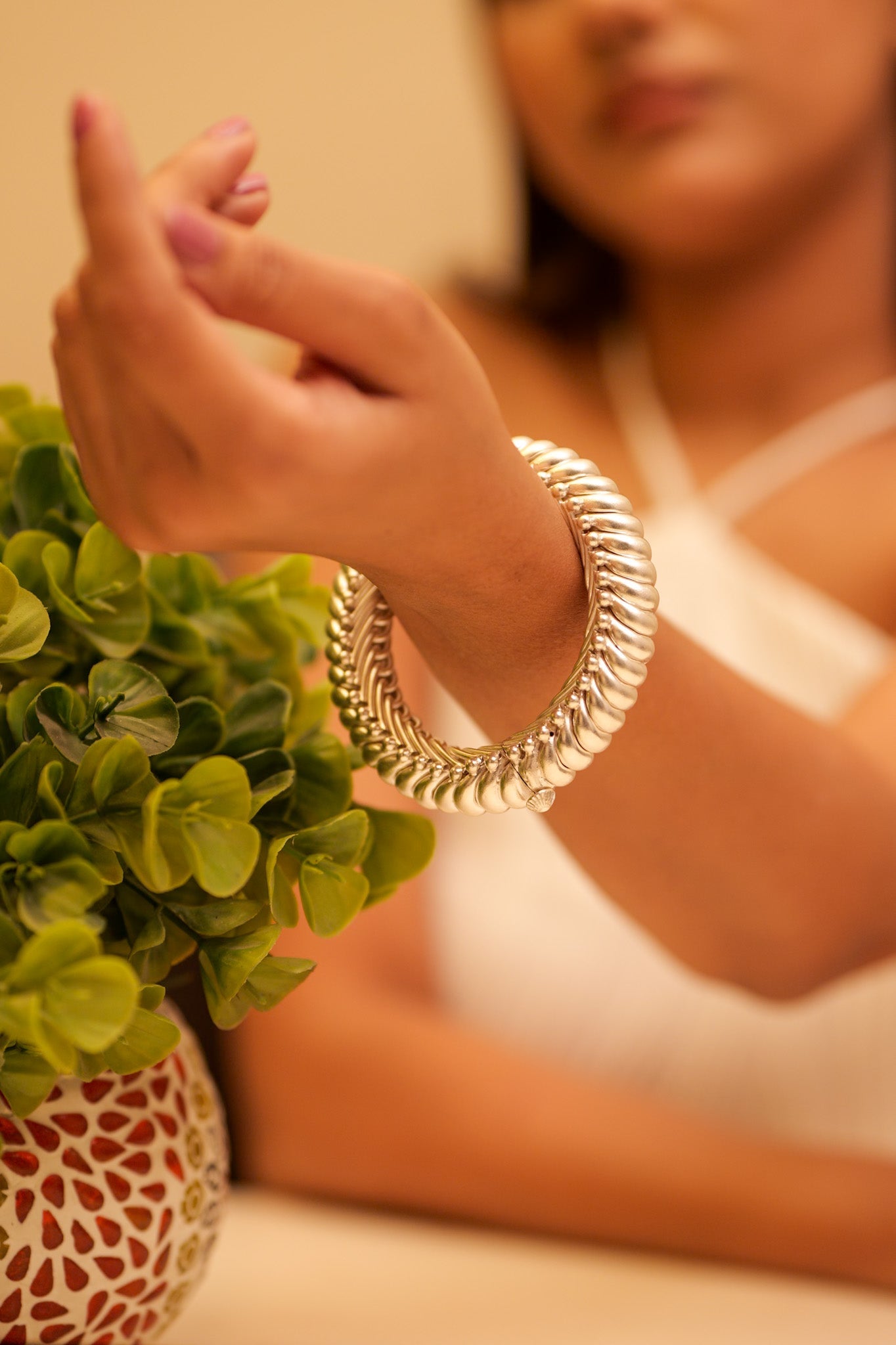 Anokhi Sutlada Tode Silver Bangle