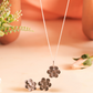 Ruh Embossed Flower Necklace Set