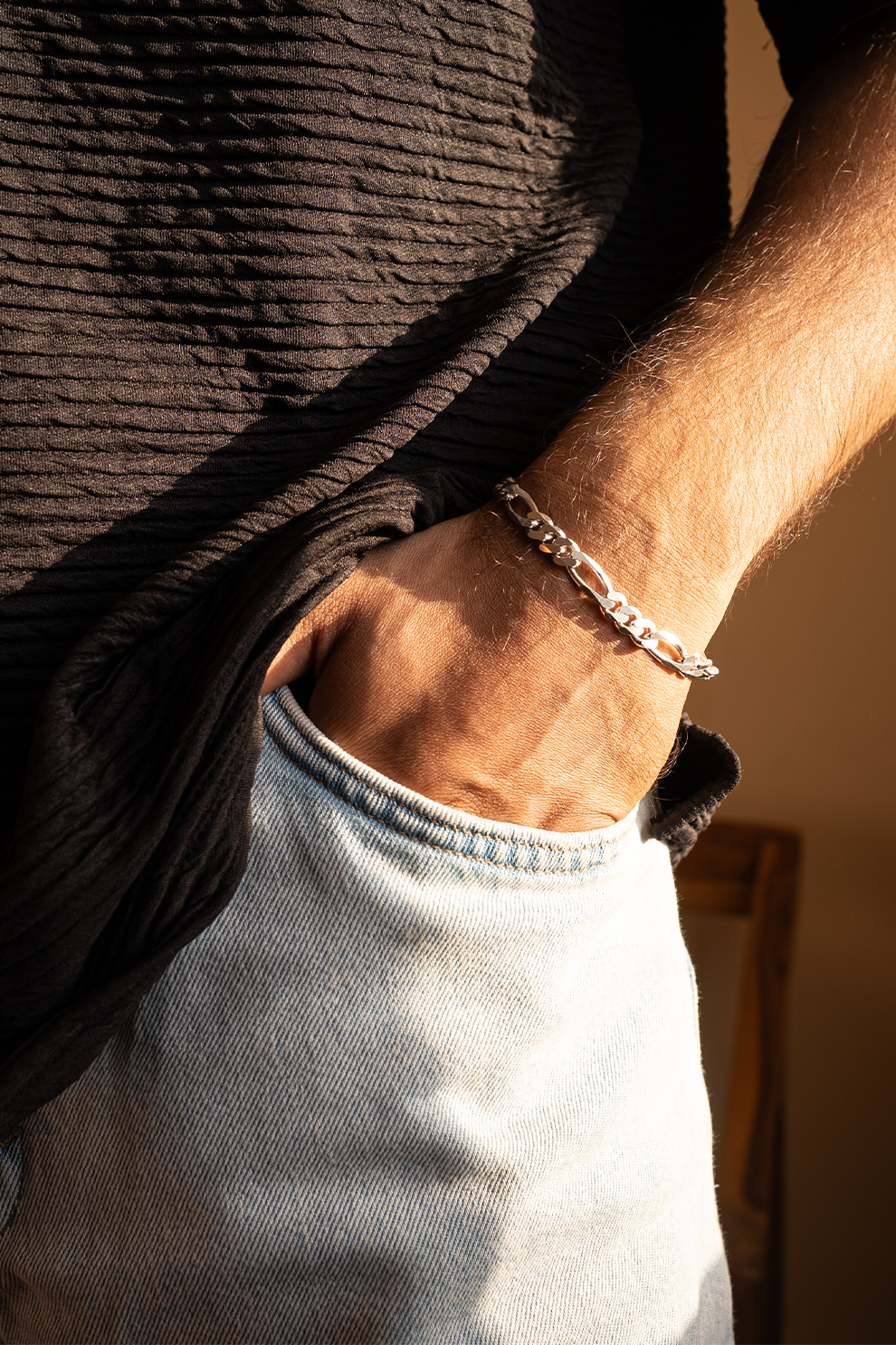 Classic Figaro Link Men’s Bracelet