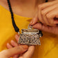 Aadhya Timeless Chitai Purse Necklace (Black Dori)