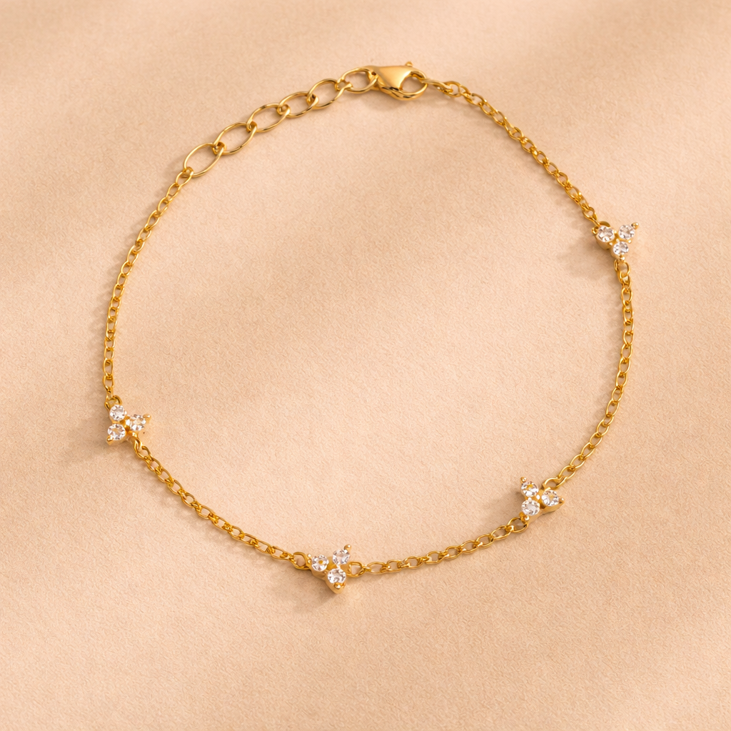 Aadhya Trio Charm Bracelet