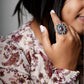 Anokhi Pink Flower Ring