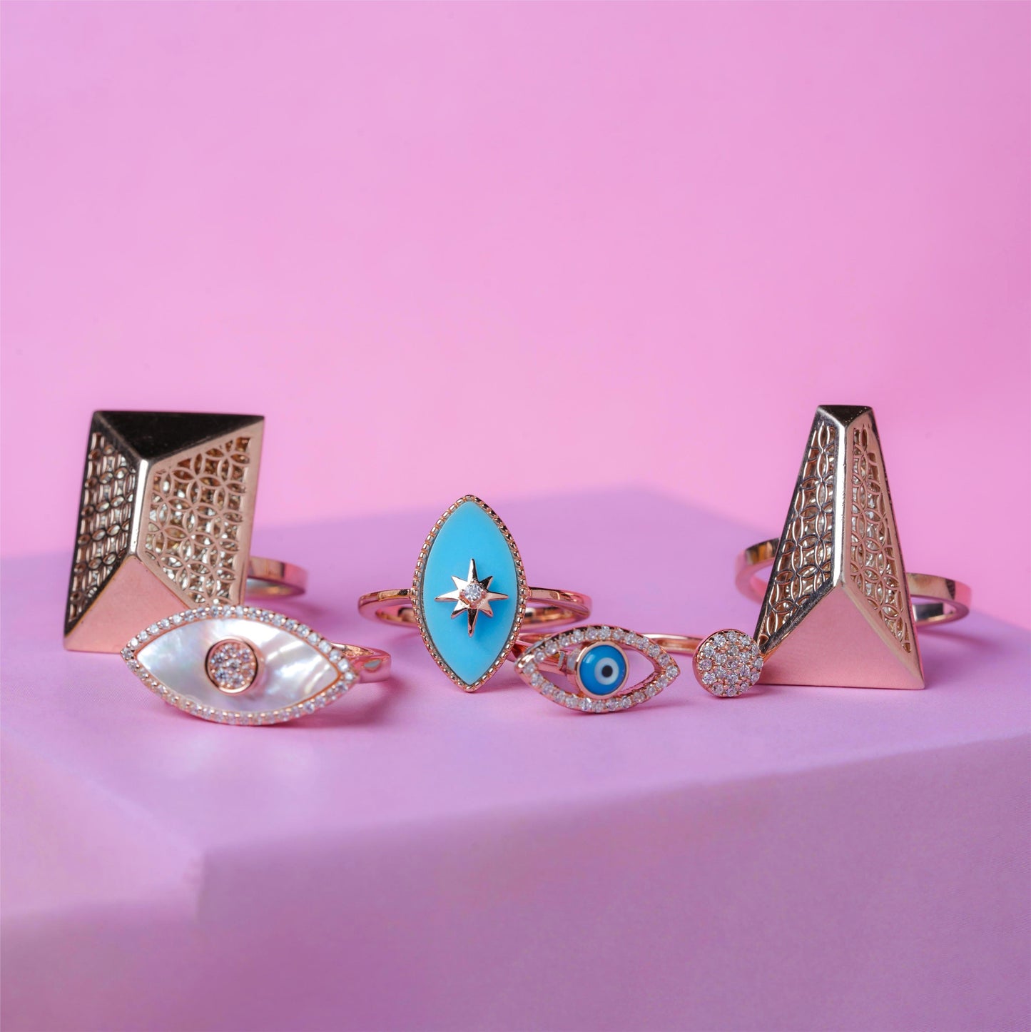 Rose Gold Star Serenity Ring