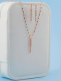 Rose Cascade Stone Pendant Set