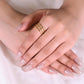 Geometric Trinity Band Ring