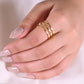 Geometric Trinity Band Ring
