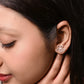 Silver Pearl Flower Studs