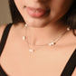 Silver Pearl Layered Necklace