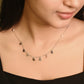Silver Pearl Charms Necklace
