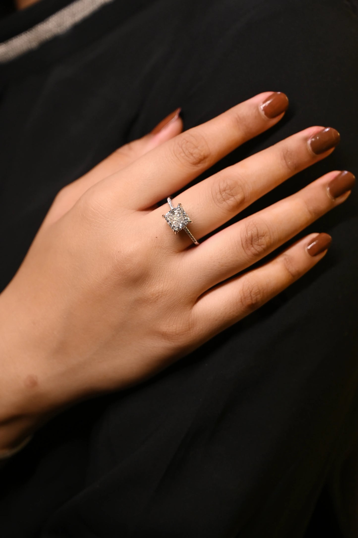 Ira Cushion Moissanite Ring