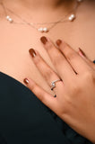 Silver Zuri Zig Ring