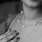 Silver Pearl Layered Necklace