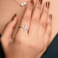 Silver Twin Spark Love Ring