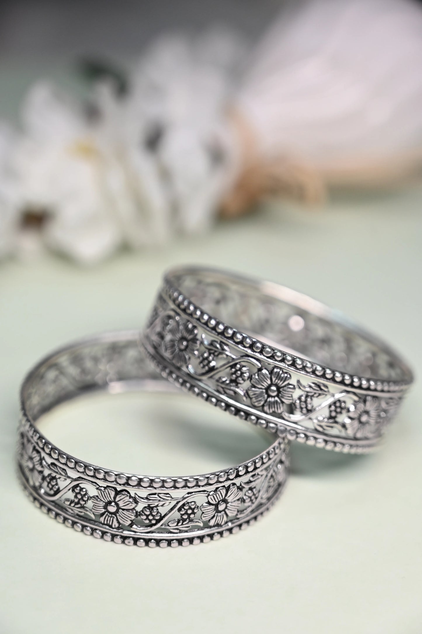 Anokhi Intricate Flower Classic Bangle