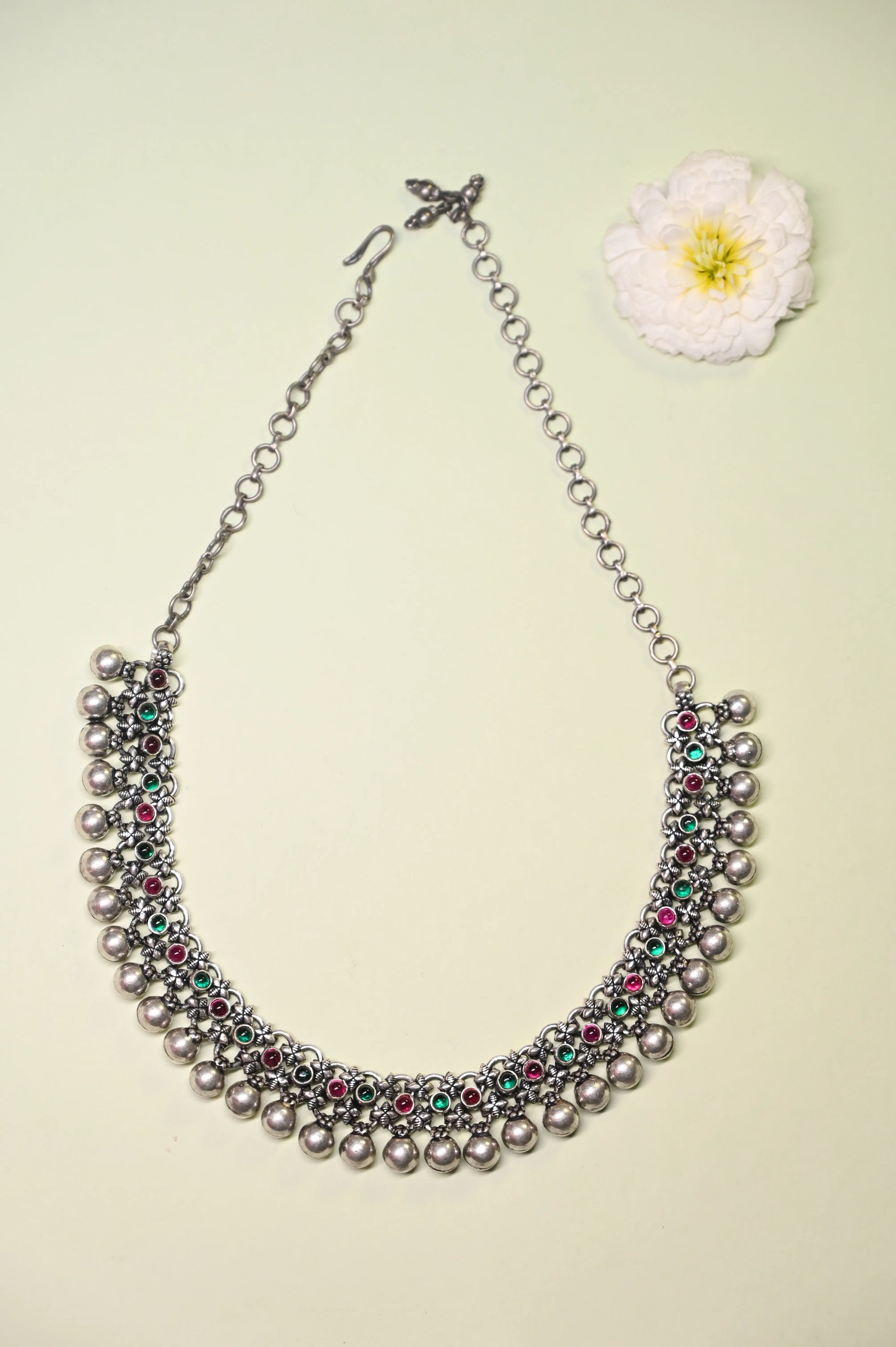Virasat Jadau Multicolour Ball Statement Choker Set
