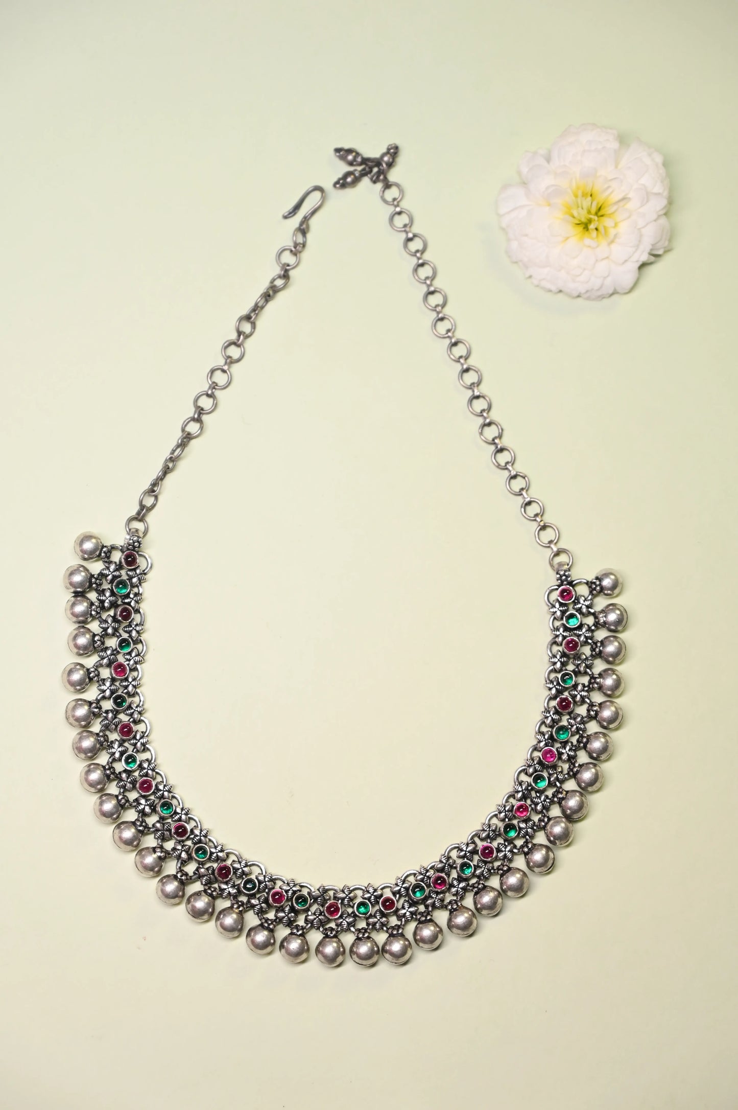 Virasat Jadau Multicolour Ball Statement Choker Set
