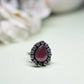 Classic Pink Vintage Teardrop Ring