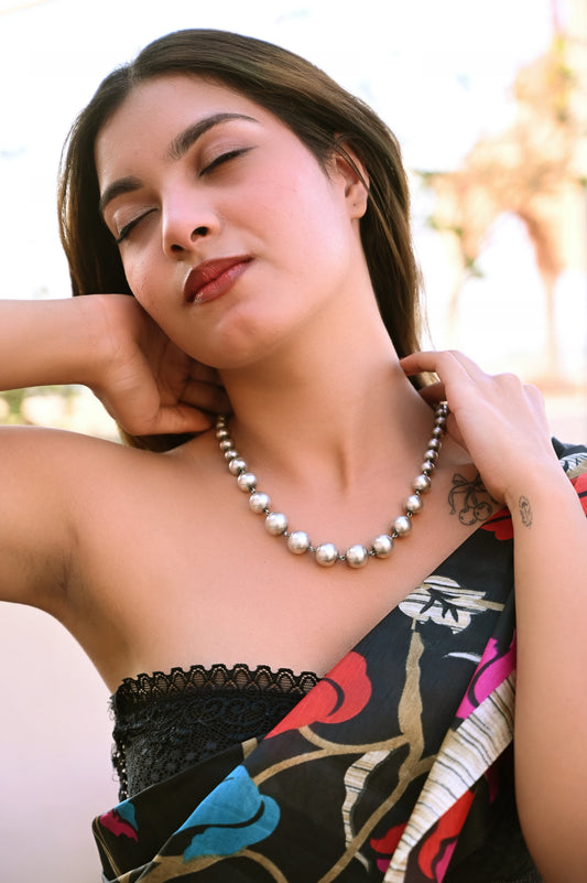 Aadhya Classic Matte Ball Necklace