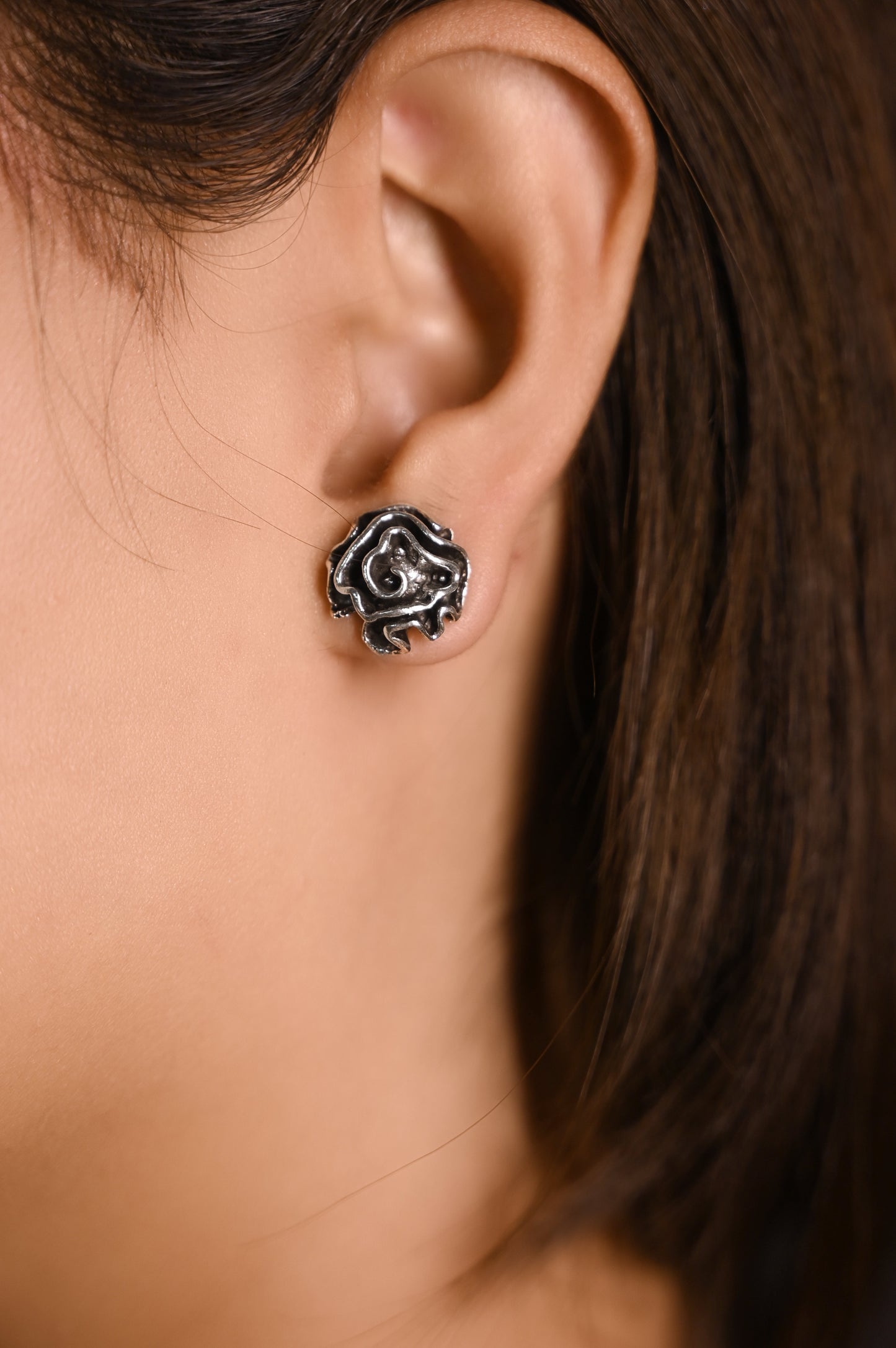 Aadhya Swirling Rose Studs