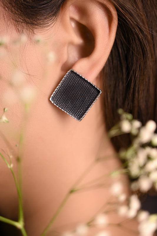 Aadhya Embossed Square Stud Earring

