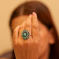 Anokhi Intricate Floral Turquoise Ring